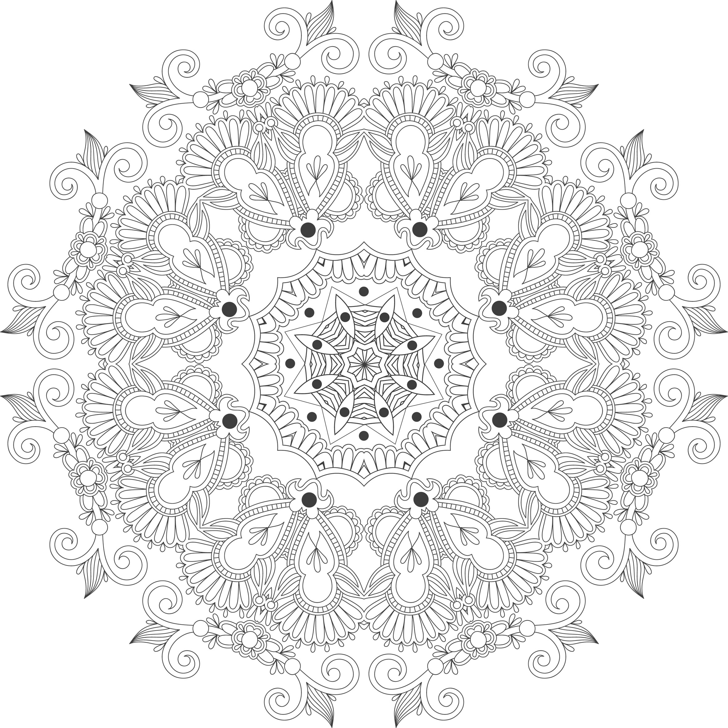 mandala pagini de colorat antistres